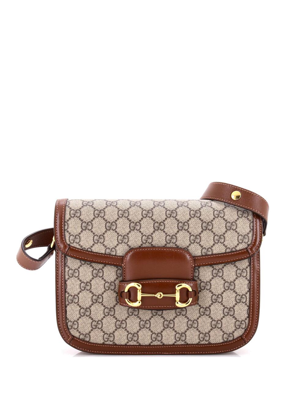 Gucci Horsebit Shoulder Bag Gg Coated #349057G20B